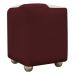 Puff Decorativo Quadrado Para Sala Penteadeira Urban Tecido Corino Bordô e Bege