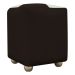 Puff Decorativo Quadrado Para Sala Penteadeira Urban Tecido Corino Marrom e Bege