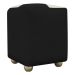 Puff Decorativo Quadrado Para Sala Penteadeira Urban Tecido Corino Preto e Bege