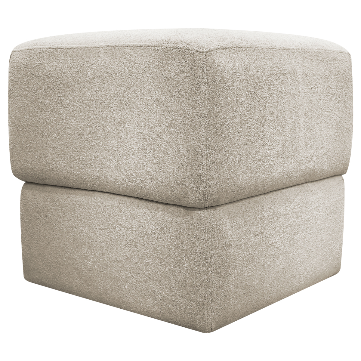 Puff Decorativo Quadrado Para Sala Quarto Penteadeira Aloy Bege