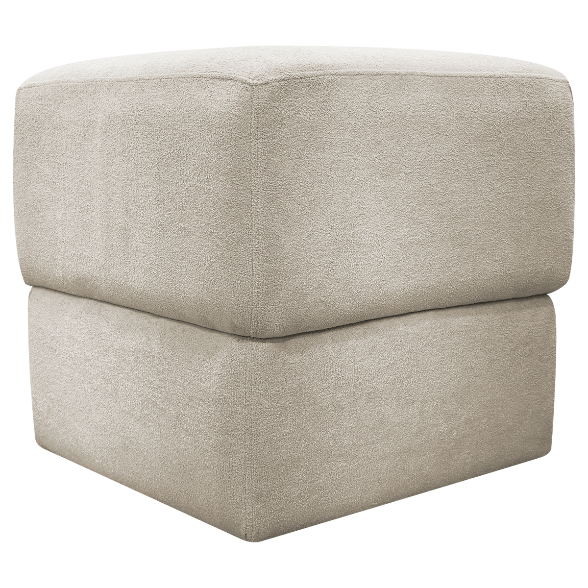 Puff Decorativo Quadrado Para Sala Quarto Penteadeira Aloy Bege