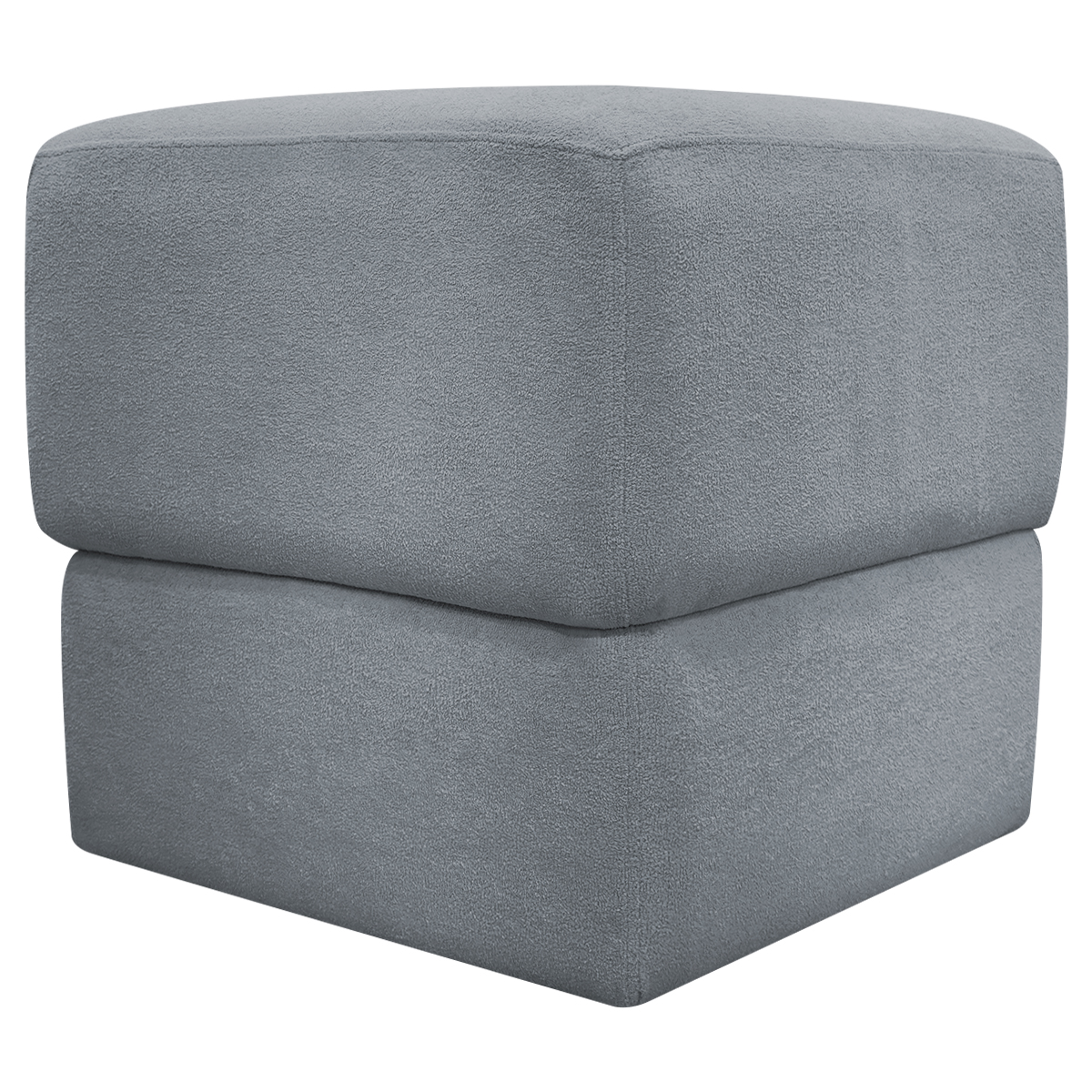 Puff Decorativo Quadrado Para Sala Quarto Penteadeira Aloy Cinza
