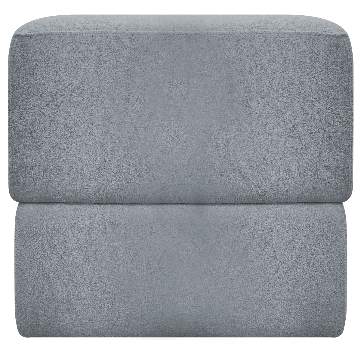 Puff Decorativo Quadrado Para Sala Quarto Penteadeira Aloy Cinza