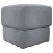 Puff Decorativo Quadrado Para Sala Quarto Penteadeira Aloy Cinza