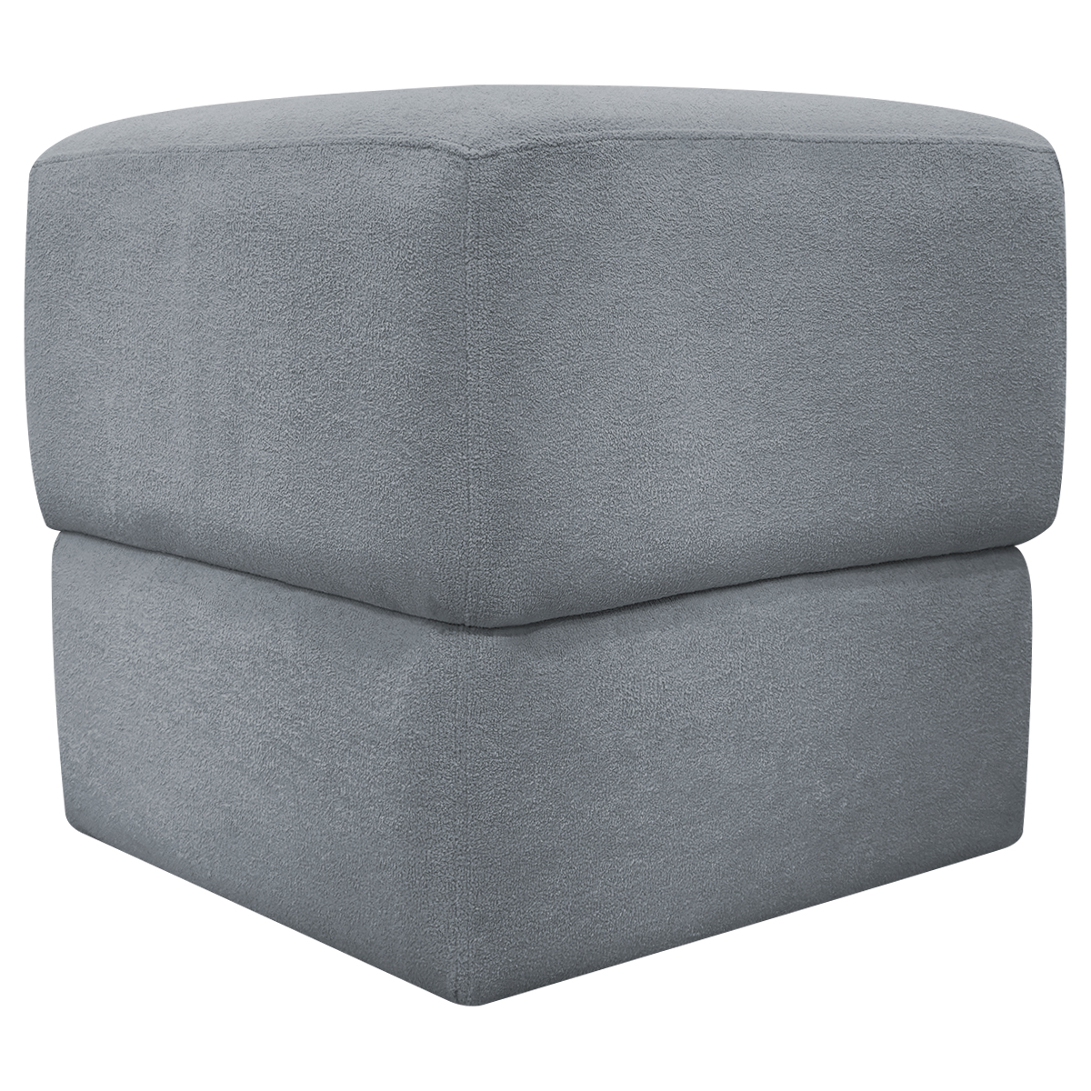 Puff Decorativo Quadrado Para Sala Quarto Penteadeira Aloy Cinza