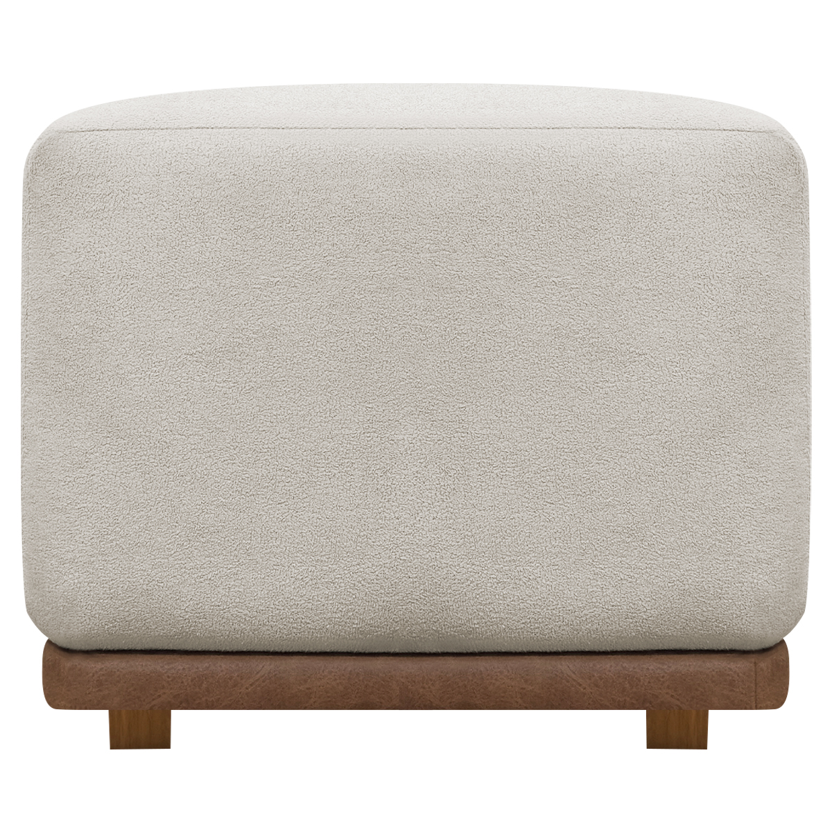 Puff Decorativo Quadrado Para Sala Quarto Penteadeira Dalilla Bege