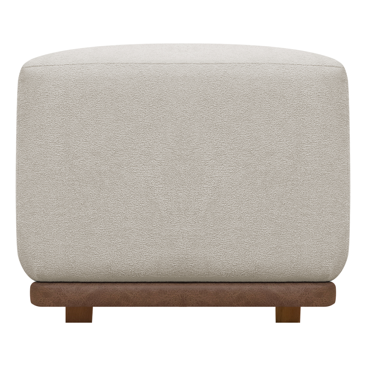 Puff Decorativo Quadrado Para Sala Quarto Penteadeira Dalilla Bege
