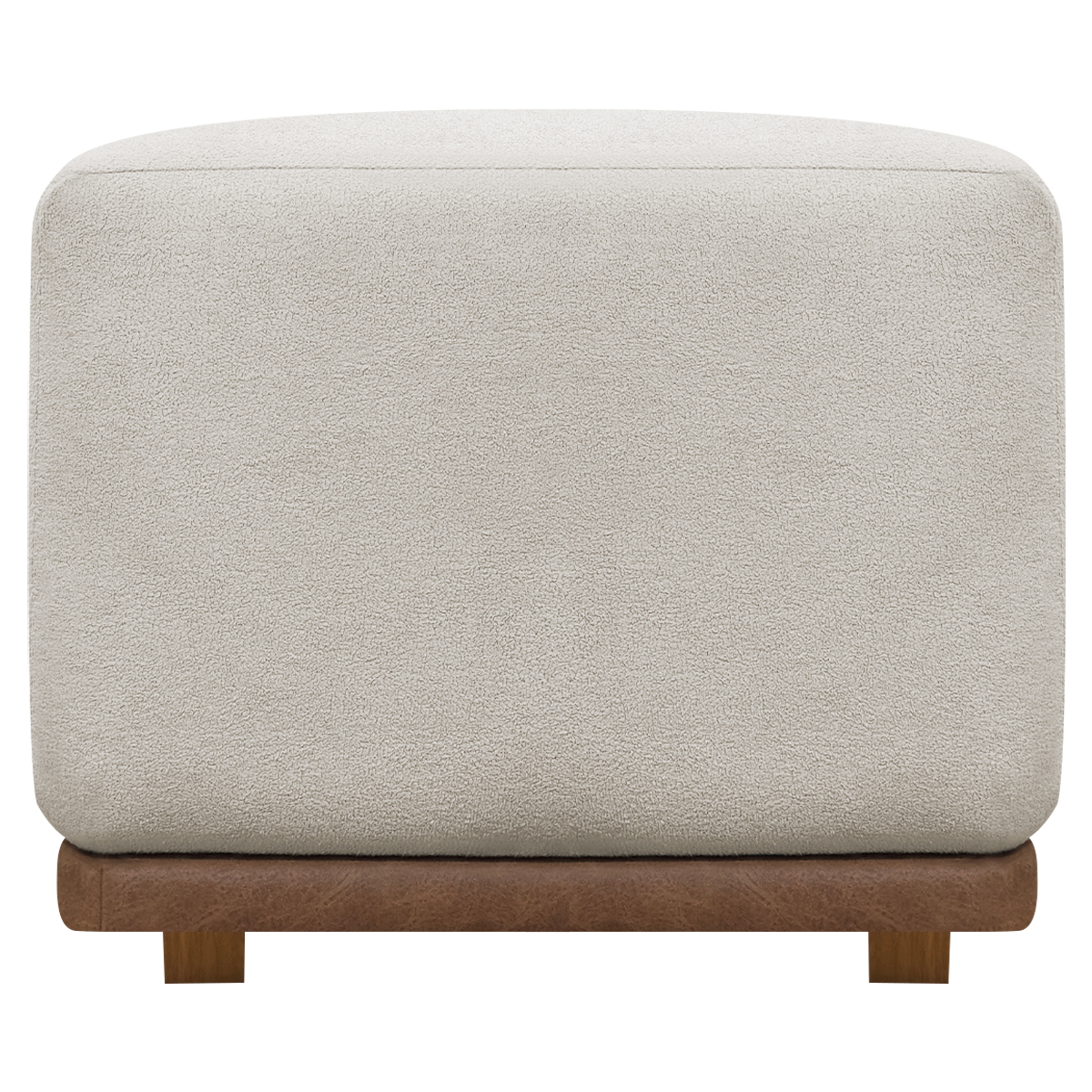 Puff Decorativo Quadrado Para Sala Quarto Penteadeira Dalilla Bege