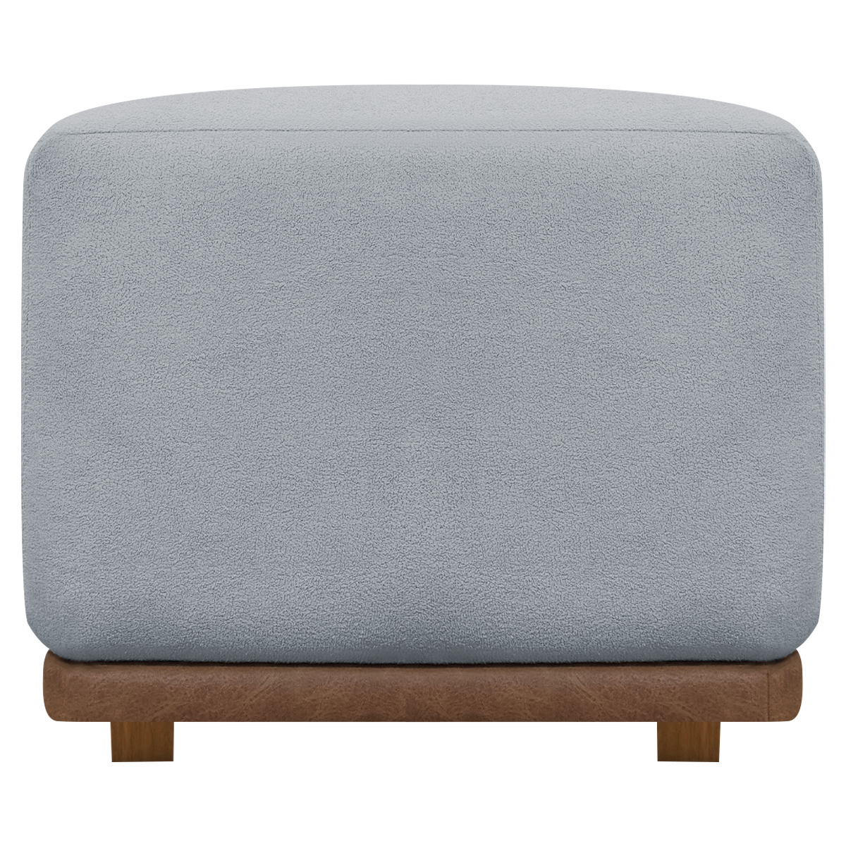Puff Decorativo Quadrado Para Sala Quarto Penteadeira Dalilla Cinza