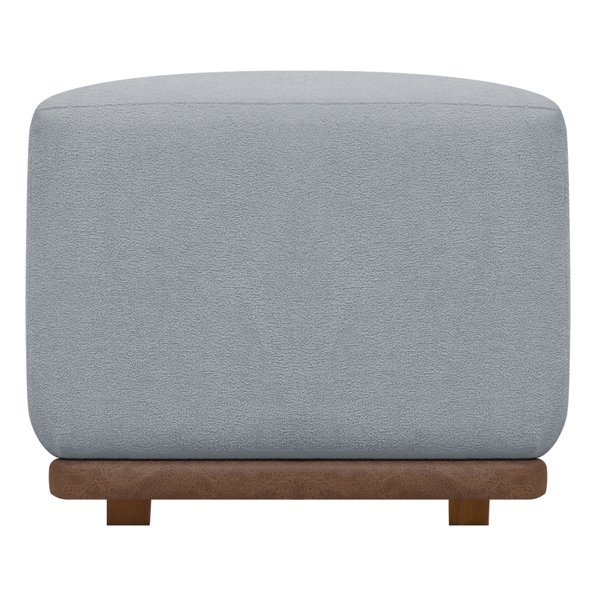 Puff Decorativo Quadrado Para Sala Quarto Penteadeira Dalilla Cinza