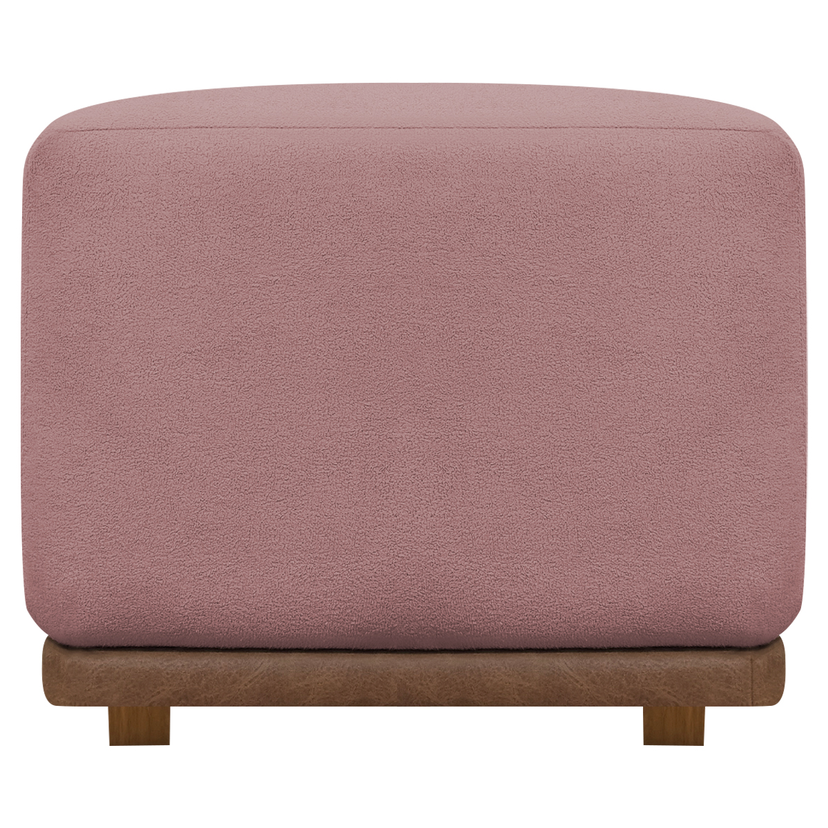 Puff Decorativo Quadrado Para Sala Quarto Penteadeira Dalilla Rosê
