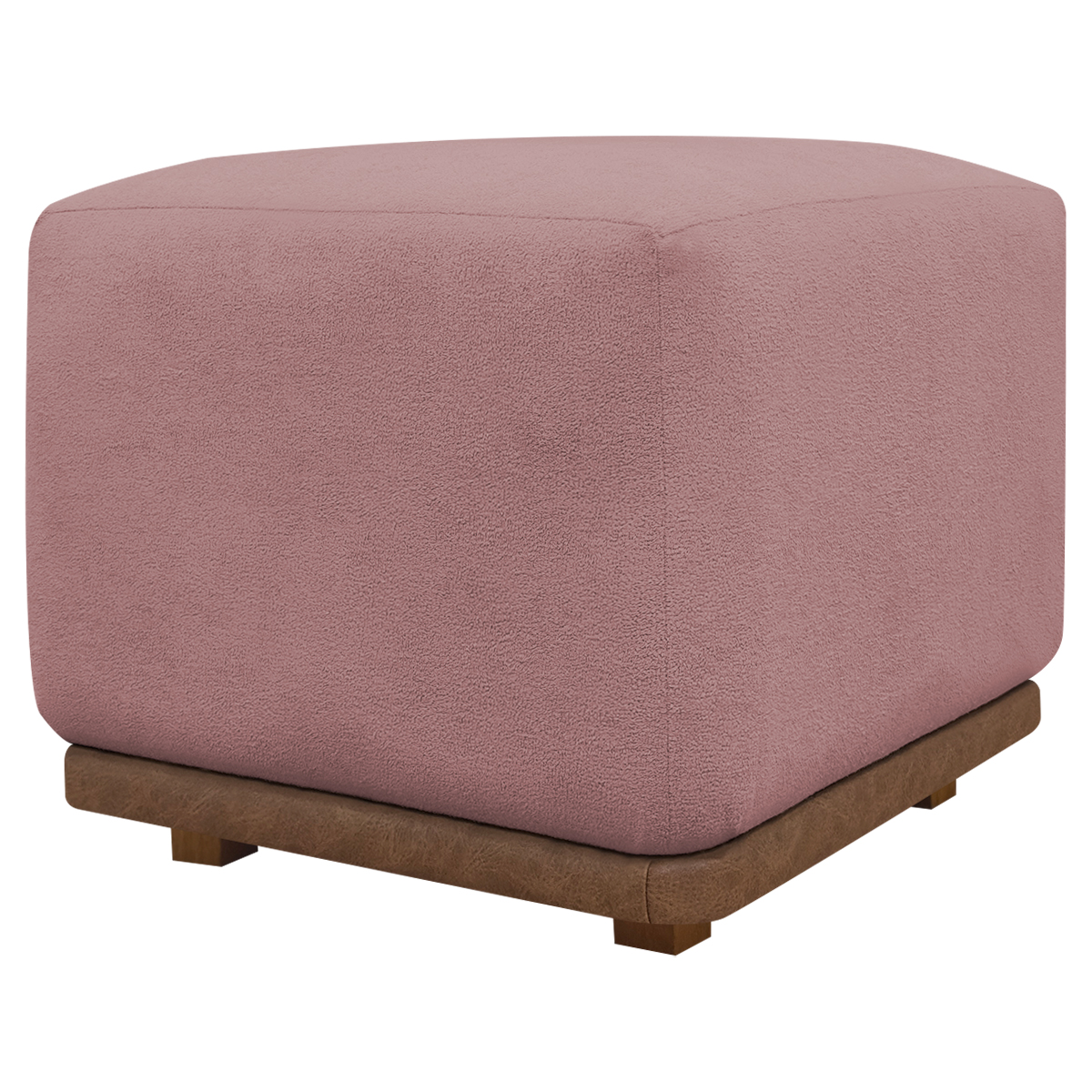 Puff Decorativo Quadrado Para Sala Quarto Penteadeira Dalilla Rosê