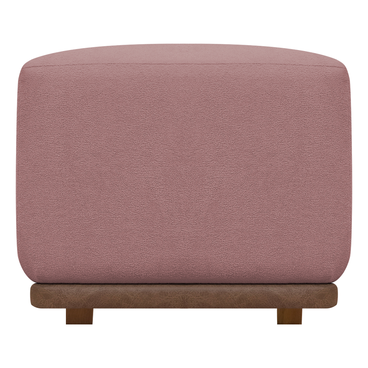 Puff Decorativo Quadrado Para Sala Quarto Penteadeira Dalilla Rosê
