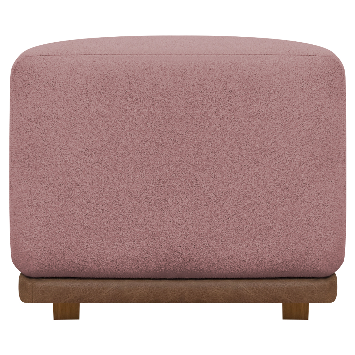 Puff Decorativo Quadrado Para Sala Quarto Penteadeira Dalilla Rosê
