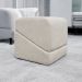 Puff Decorativo Quadrado Para Sala Quarto Penteadeira Sense Boucle Bege