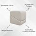 Puff Decorativo Quadrado Para Sala Quarto Penteadeira Sense Boucle Bege