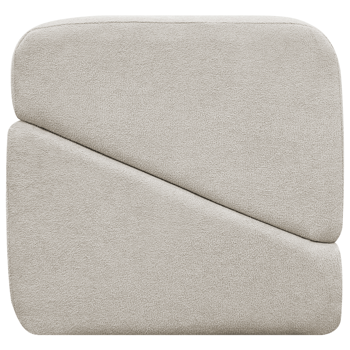 Puff Decorativo Quadrado Para Sala Quarto Penteadeira Sense Boucle Bege