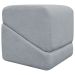 Puff Decorativo Quadrado Para Sala Quarto Penteadeira Sense Boucle Cinza