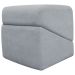 Puff Decorativo Quadrado Para Sala Quarto Penteadeira Sense Boucle Cinza