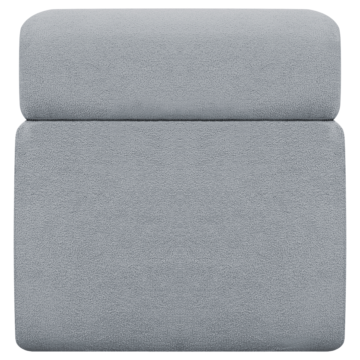 Puff Decorativo Quadrado Para Sala Quarto Penteadeira Sense Boucle Cinza