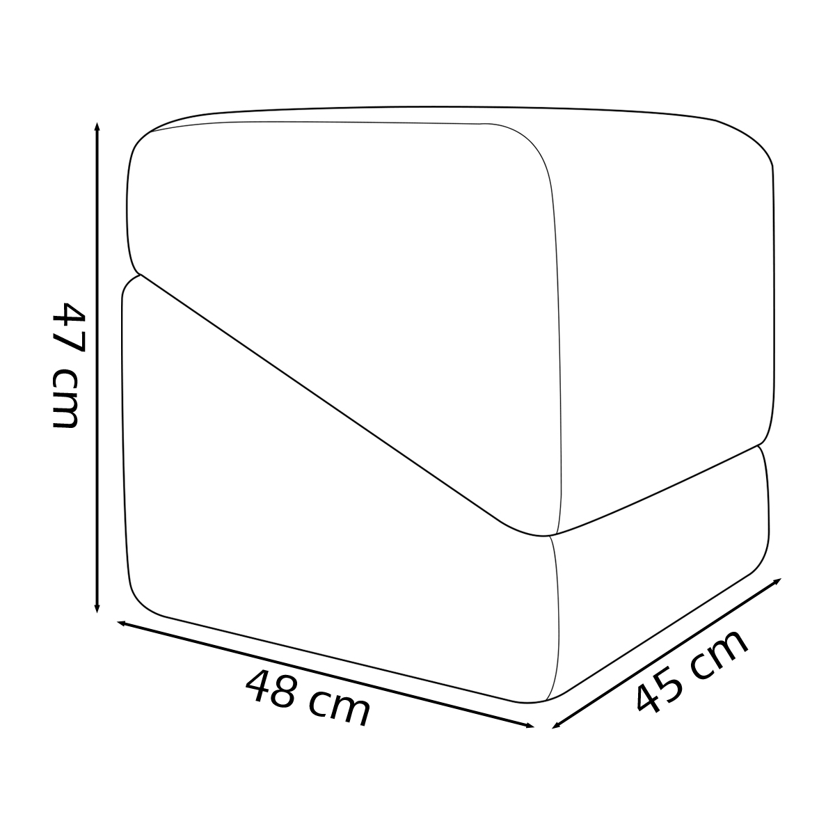Puff Decorativo Quadrado Para Sala Quarto Penteadeira Sense Boucle Rosê