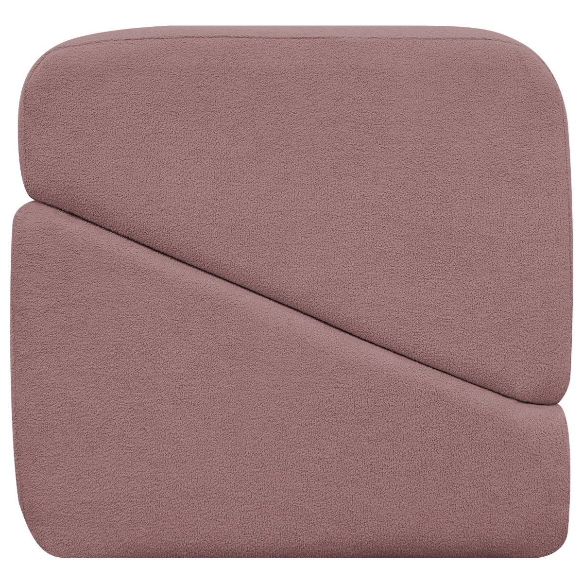 Puff Decorativo Quadrado Para Sala Quarto Penteadeira Sense Boucle Rosê