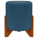 Puff Decorativo Redondo Confortável Para Sala Penteadeira Eloah Suede Azul Marinho