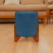 Puff Decorativo Redondo Confortável Para Sala Penteadeira Eloah Suede Azul Marinho