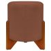 Puff Decorativo Redondo Confortável Para Sala Penteadeira Eloah Suede Terracota