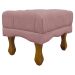 Puff Decorativo Retangular Para Sala Quarto Penteadeira Duque Luxo Bouclé Capitonê Rosê