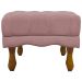Puff Decorativo Retangular Para Sala Quarto Penteadeira Duque Luxo Bouclé Capitonê Rosê