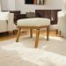 Puff Decorativo Retangular Para Sala Quarto Penteadeira Firenze Corino Bege