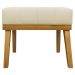 Puff Decorativo Retangular Para Sala Quarto Penteadeira Firenze Corino Bege