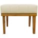 Puff Decorativo Retangular Para Sala Quarto Penteadeira Firenze Corino Bege
