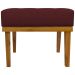 Puff Decorativo Retangular Para Sala Quarto Penteadeira Firenze Corino Bordo