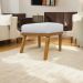 Puff Decorativo Retangular Para Sala Quarto Penteadeira Firenze Corino Branco