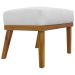 Puff Decorativo Retangular Para Sala Quarto Penteadeira Firenze Corino Branco