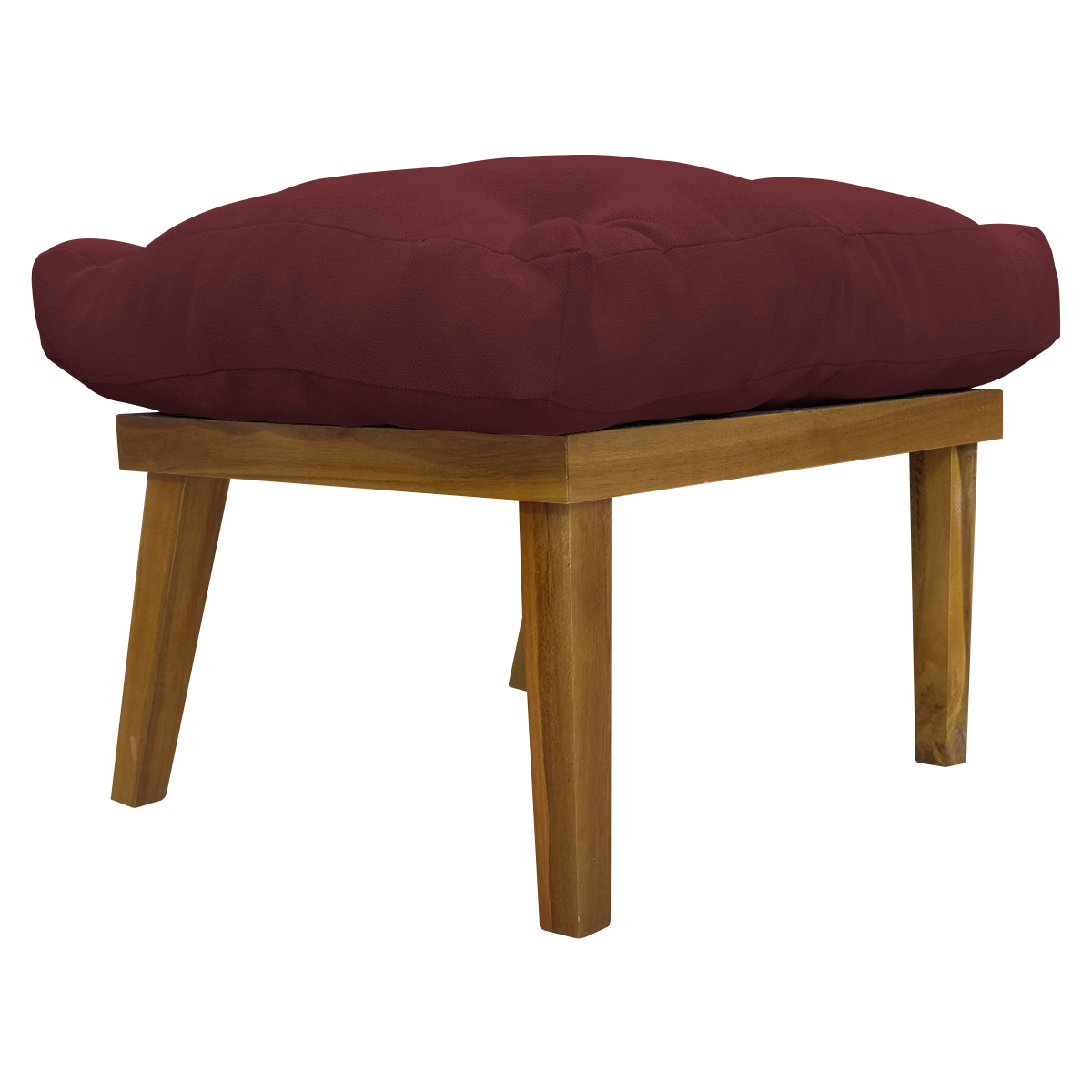 Puff Decorativo Retangular Para Sala Quarto Penteadeira Marty Linho Bordo