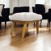 Puff Decorativo Retangular Para Sala Quarto Penteadeira Marty Linho Off White