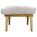 Puff Decorativo Retangular Para Sala Quarto Penteadeira Marty Linho Off White