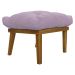 Puff Decorativo Retangular Para Sala Quarto Penteadeira Marty Linho Rose