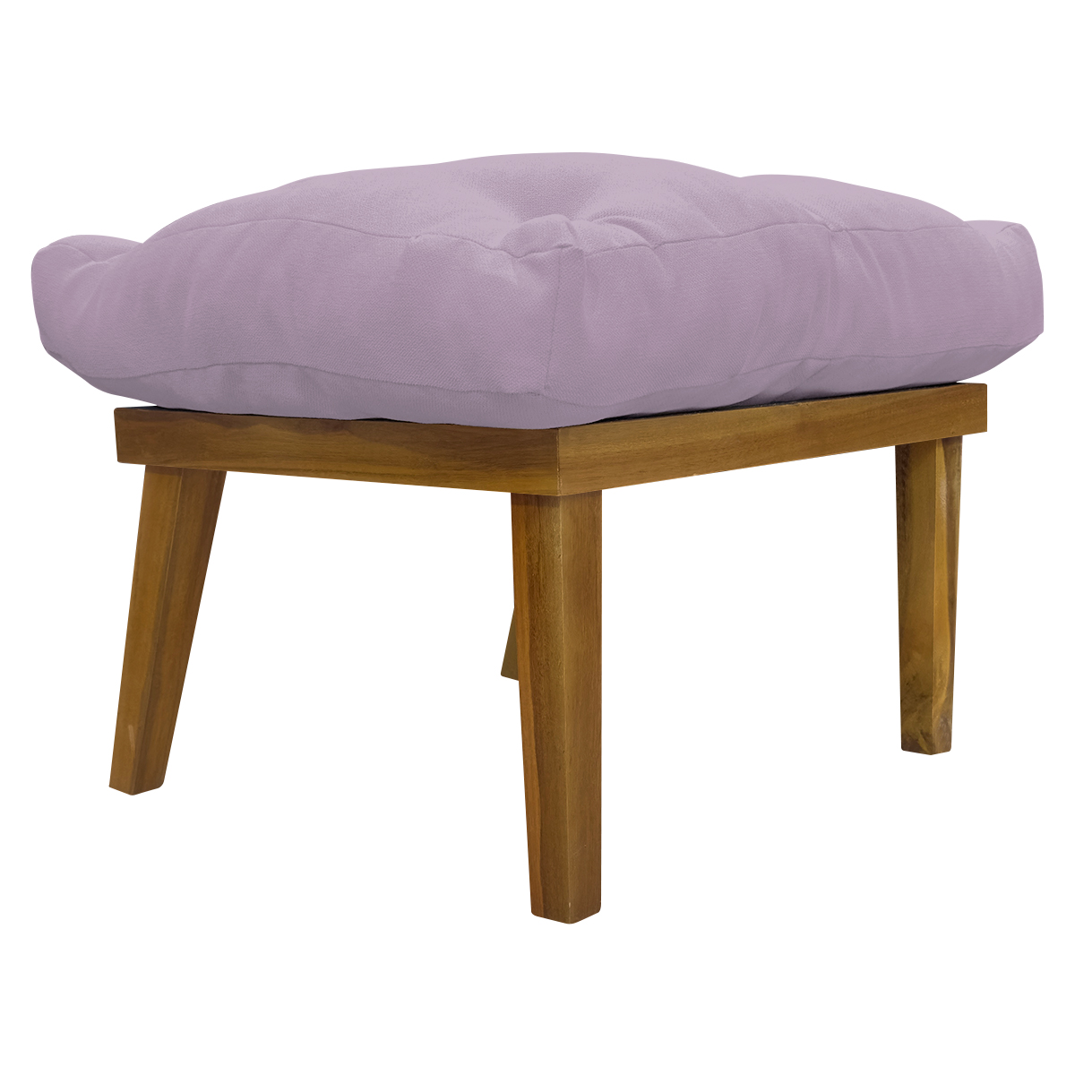 Puff Decorativo Retangular Para Sala Quarto Penteadeira Marty Linho Rose