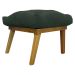 Puff Decorativo Retangular Para Sala Quarto Penteadeira Marty Linho Verde