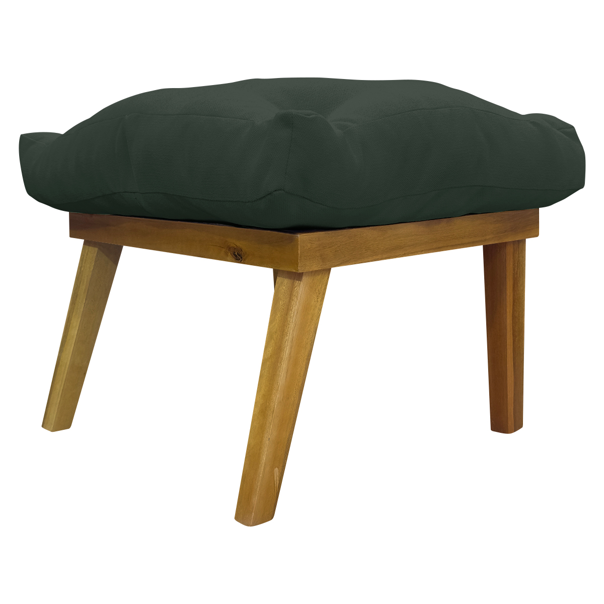Puff Decorativo Retangular Para Sala Quarto Penteadeira Marty Linho Verde