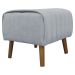 Puff Decorativo Retangular Para Sala Quarto Penteaderia Verso Bouclé Cinza