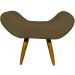 Puff Para Sala, Quarto E Escritório Decorativo Emilia Suede Marro Pé Castanho - Clique E Decore