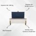 Puff Recamier Baú Para Sala Quarto Cama Casal 100 cm Versallies Boucle Bege