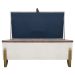 Puff Recamier Baú Para Sala Quarto Cama Casal 100 cm Versallies Boucle Bege