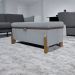 Puff Recamier Baú Para Sala Quarto Cama Casal 100 cm Versallies Boucle Cinza