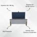 Puff Recamier Baú Para Sala Quarto Cama Casal 100 cm Versallies Boucle Cinza